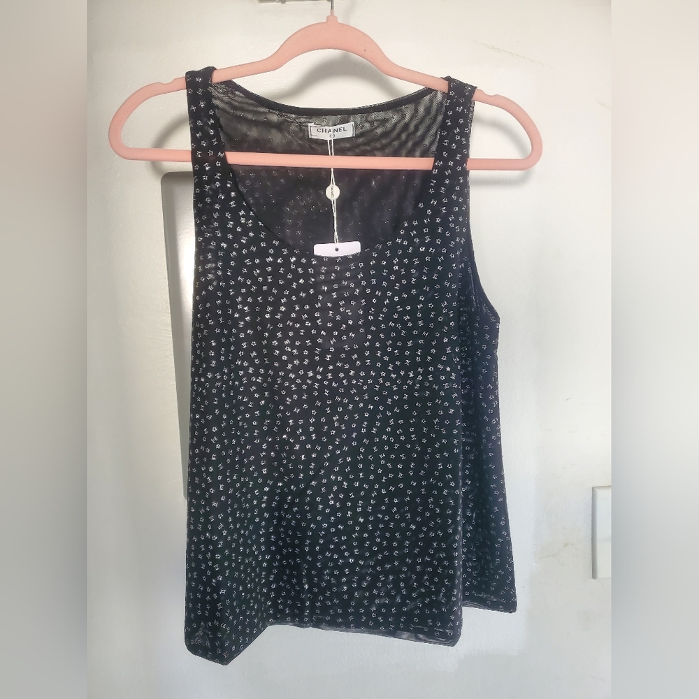 Black Tank Top with Glitter